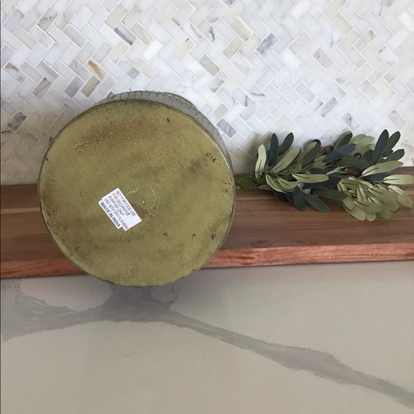 Decorative Green Rustic Metal Vase - Picture 4 of 4